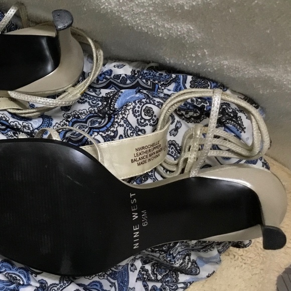 Nine West Rochelle Women's High Heels Slip Ons Open Toe Shoes Size 6.5 - Picture 6 of 8